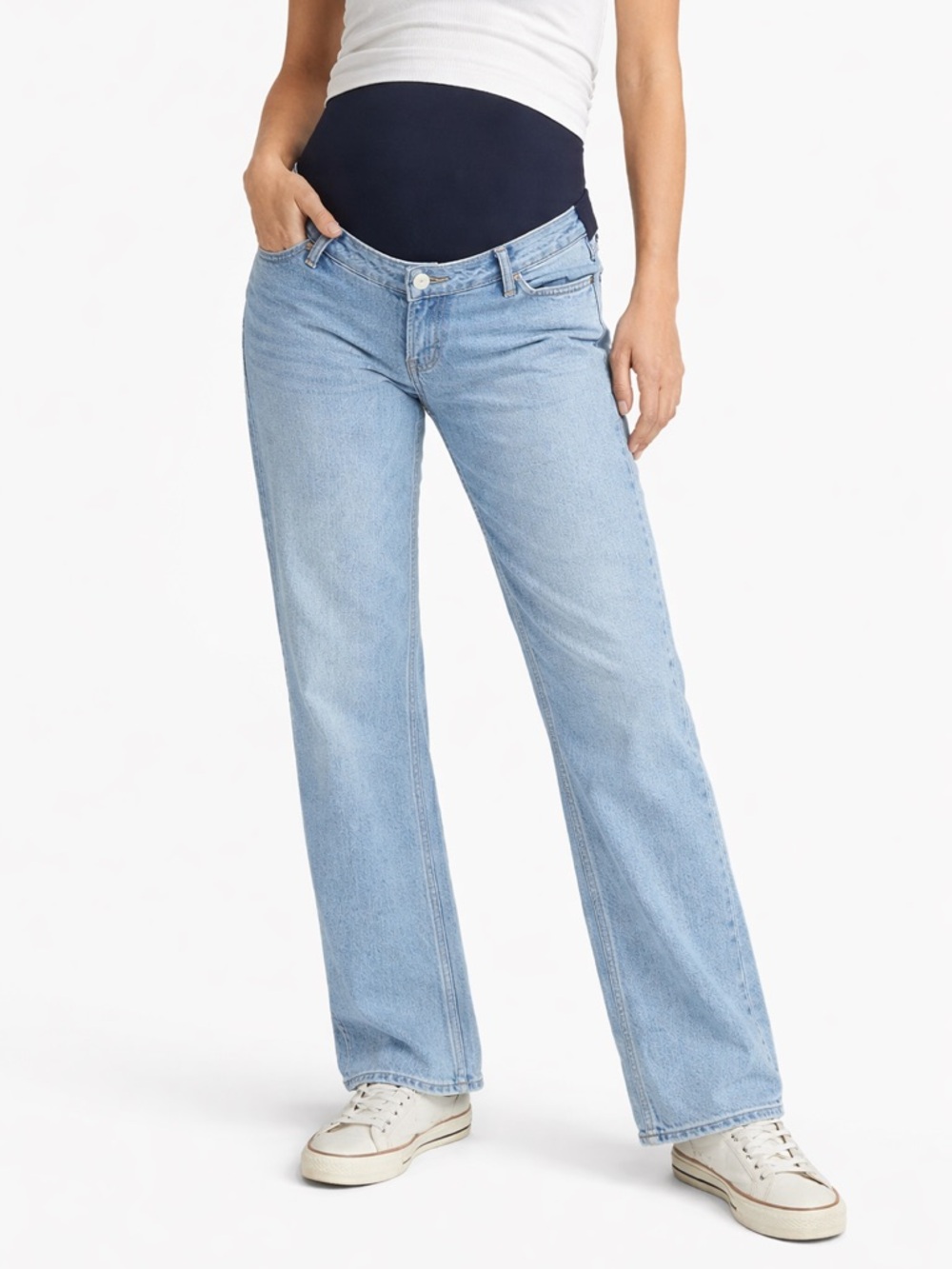 Abercrombie & Fitch “the baggy” Maternity Jeans Light Wash Straight Leg 4L